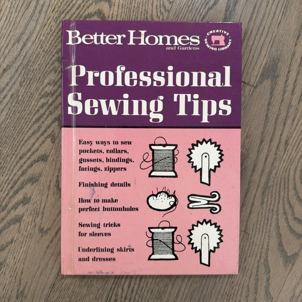 Better Homes and Gardens PROFESSIONAL SEWING TIPS HC 62pg 1966 1st Printing